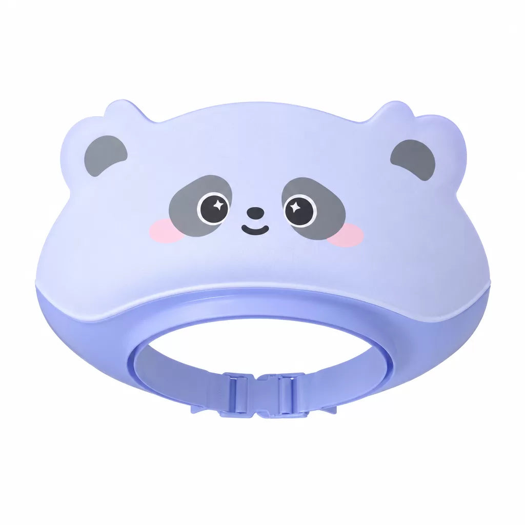 Visera de baño ajustable Serenova, diseño panda azul lavanda